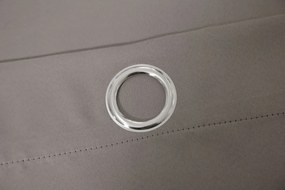 Zasłona OXFORD 140x270 cm, szarobrązowa Zawieszanie: Taśma z wiązaniami