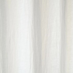 Biała lekka lniana zasłona na troczki Linen Tales Daytime, 250 x 130 cm