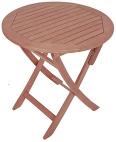 Ogrodowy stół rozkładany z drewna eukaliptusowego Garden Pleasure Stockholm, Ø 70 cm