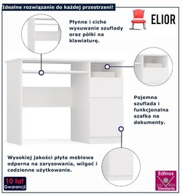 Białe biurko B6-F48