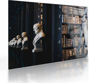 Obraz na szkle - W bibliotece (70x50 cm)