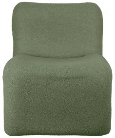 Zielony fotel z materiału bouclé Fuerza – Leitmotiv