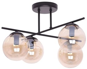 Bursztynowa industrialna lampa sufitowa 4X A217 G0-L63
