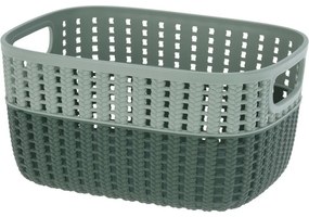 Plastikowy kosz Duo, zielony, 23,5 x 17,5 x 11,5 cm