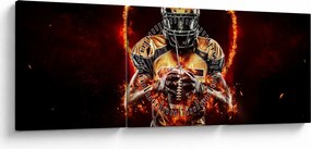 Obraz - Zawodnik futbolu amerykańskiego (z zegarem) (90x30 cm)