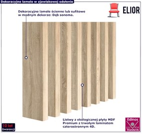 Lamele ażurowe 8 szt. dąb sonoma D1-K47