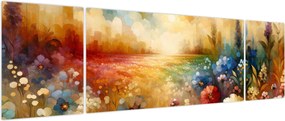 Obraz - Kolorowa łąka (170x50 cm)