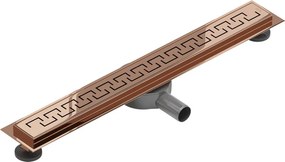 Mexen Flat 360° M15 odpływ liniowy obrotowy 70 cm, różowe złoto - 1624070-40