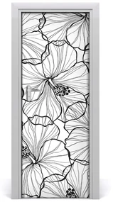 Okleina samoprzylepna fototapety na drzwi Hibiskus