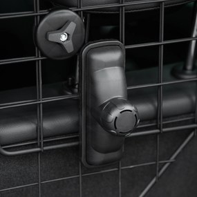 PawHut Bramka Bezpieczeństwa dla Psa Regulowana Osłona 90-120cm Wysoka 405cm Metalowa Czarna | Aosom PL