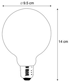 Zestaw 5 inteligentnych żarówek LED E27 G95 4,5W 470lm 2700-6500K