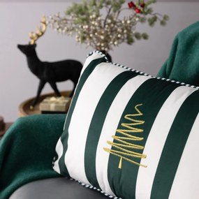 Poszewka na poduszkę Green &amp; White Noel 60x40 cm