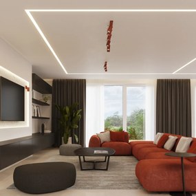 Plafon RING 3P ochra czerwona SOLLUX  LIGHTING