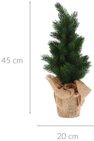 Sztuczne drzewko w jutowej doniczce, 45 cm