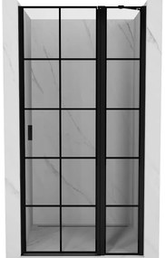 Mexen Mist drzwi prysznicowe uchylne prawe 70 cm, czarna kratka, czarne - 8A4-070-000-70-77-P