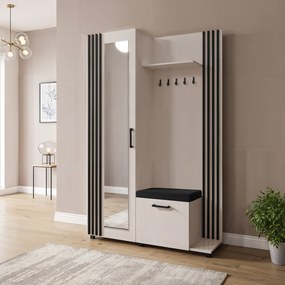 Masseno Garderoba ARMADIO 137/207/42 cm do Przedpokoju Nowoczesna Kaszmir