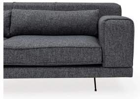 Ciemnoszara sofa narożna Artie Jivago, narożnik lewy