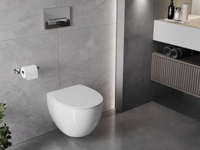 Mexen Egg miska wc Rimless z deską wolnoopadającą slim, duroplast, biała połysk - 30245000