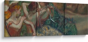 Obraz - Edgar Degas, Four Dancers, reprodukcje (z zegarem) (90x30 cm)