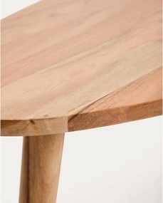 Stolik z litego drewna akacjowego w naturalnym kolorze 60x110,5 cm Duvani – Kave Home