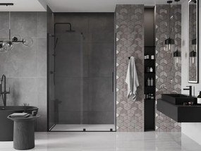 Mexen Velar drzwi prysznicowe rozsuwane 160 cm, transparent, czarne - 871-160-000-01-70