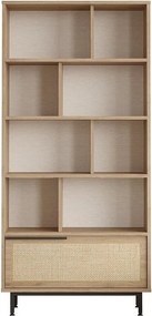 Regał na książki – 83,9 x 175,6 x 29,5 cm – Orzech i dąb – Melamina