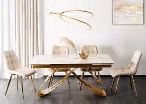 Stół rozkładany Twig 160-240 cm - nowoczesny stół do jadalni i salonu z ceramicznym blatem