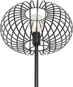 Designerska lampa podłogowa czarna - Johanna