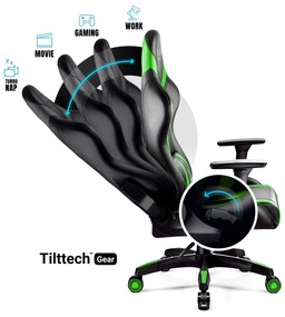 Fotel gamingowy Diablo X-Horn 2.0 Normal Size, czarno-zielony