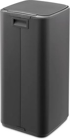 Ciemnoszary stalowy kosz na śmieci z pedałem 30 l Bo – Brabantia