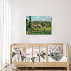Obraz na szkle - Camille Pissarro, Landscape at Les Pâtis, Pontoise, reprodukcje (70x50 cm)