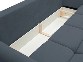 Masseno Sofa MODA z funkcją spania i pojemnikiem na pościel, Rozkładana sofa - Niebieski, WIND 76