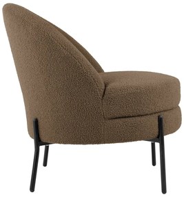 Szarobrązowy fotel z materiału bouclé Noble – Leitmotiv