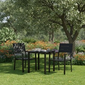 Krzesła ogrodowe Caprila - zestaw 2 szt. na taras i balkon, kolor czarny