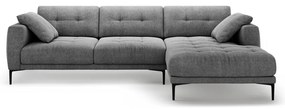 Szary narożnik (prawostronny/z szezlongiem) Bemy – Micadoni