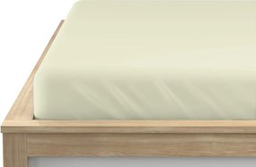 PrzytulneMieszkanie.pl Prześcieradło z dżerseju jasnokremowe 90 x 200 cm