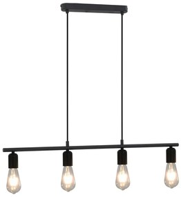 Czarna regulowana lampa wisząca z żarówkami Z2-T47