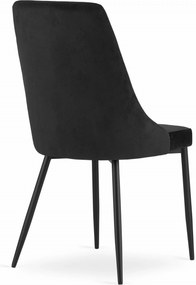 PROMOCJA Czarny aksamitny krzesło do jadalni IMOLA II jakość