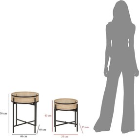 Okrągłe stoliki zestaw 2 szt. ø 40 cm Fuji – Mauro Ferretti