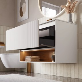 Badmöbel-Set BELDIVO 100 cm mit Waschbecken