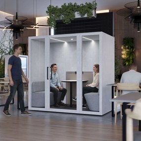 Budka akustyczna do biura INBOX 4-osobowa 2200 x 2200 x 1220 mm