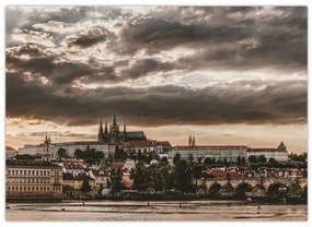 Obraz - pochmurna Praga (70x50 cm)