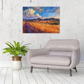 Obraz na szkle - Obraz olejny przedstawiający krajobraz (70x50 cm)