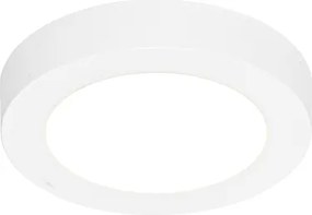 Zestaw 6 reflektorów wpuszczanych lub natynkowych białych 14 cm z diodami LED z 3-stopniową funkcją ściemniania do ciepłego światła z przełącznikiem DIP - Trans