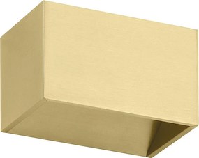 Nowoczesny kinkiet RETT - D?ugo?? 12 cm - 5W LED SMD - 450lm -3K - góra i dó? - aluminium - matowe z?oto - IP20