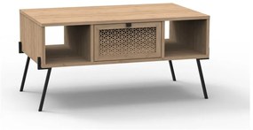 Stolik w dekorze dębu w naturalnym kolorze 60x100 cm Evan – Marckeric