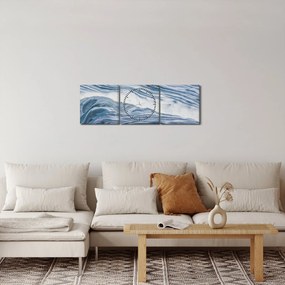 Obraz abstrakcji (z zegarem) (90x30 cm)