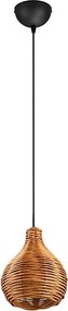 Reality - Lampa wisząca na przewodzie SPROUT 1xE14/40W/230V brązowy/rattan