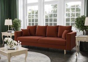 Brązowa rozkładana sofa na nóżkach - Adante