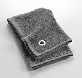 Antracytowy bawełniany ręcznik frotte 50x50 cm Cuistot – douceur d'intérieur